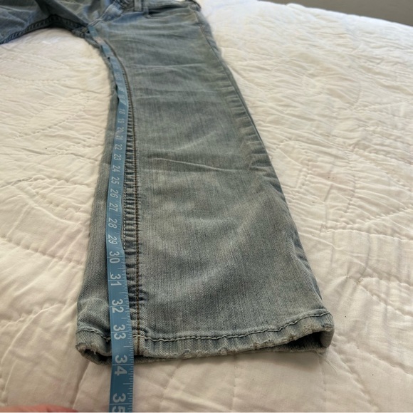 Ariat M7 Rocker Straight Leg Jeans Mens 32X34 Blue Faded Western Slim Fit Grunge - Picture 11 of 16